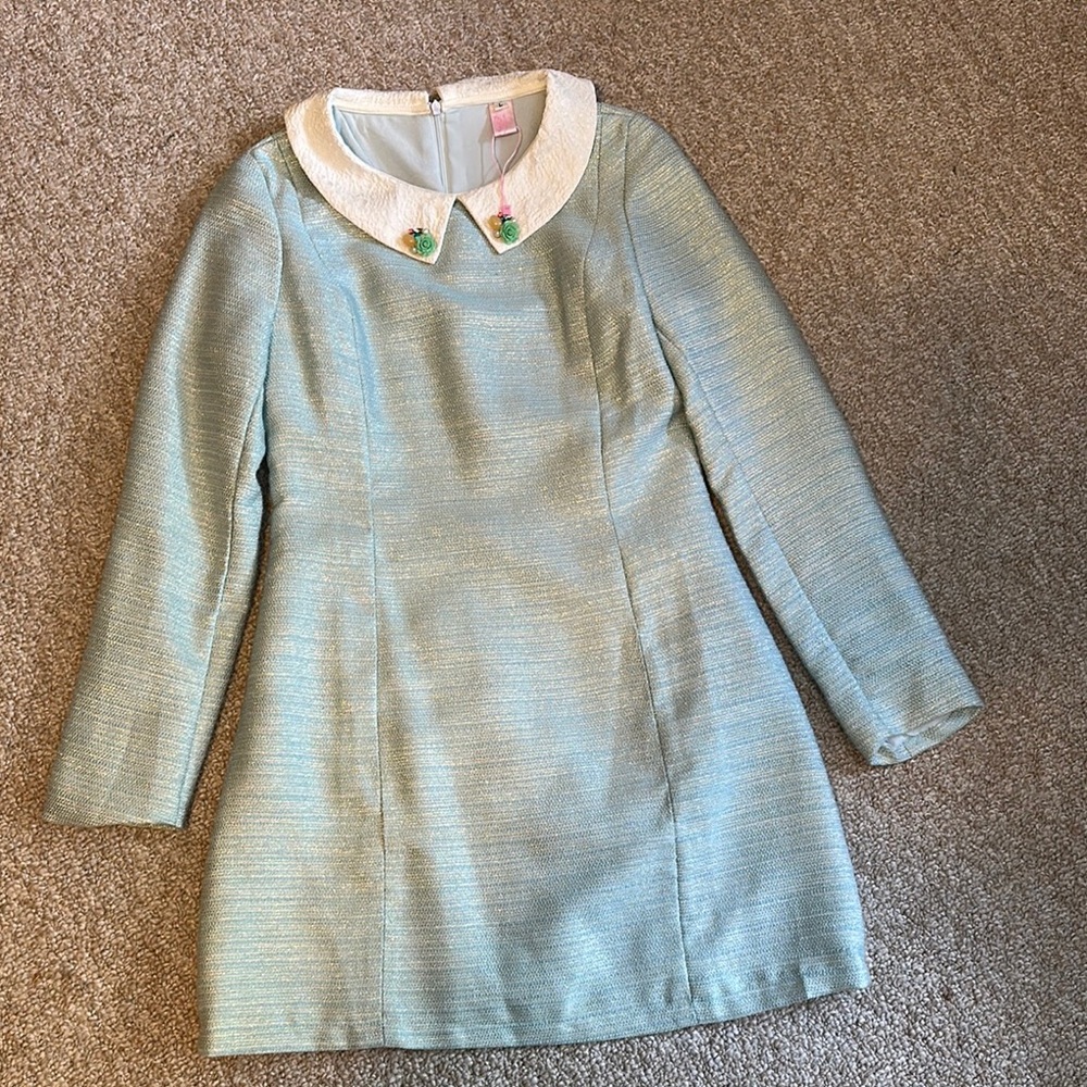 Chicwish Mint Green Dress with Cream Collar